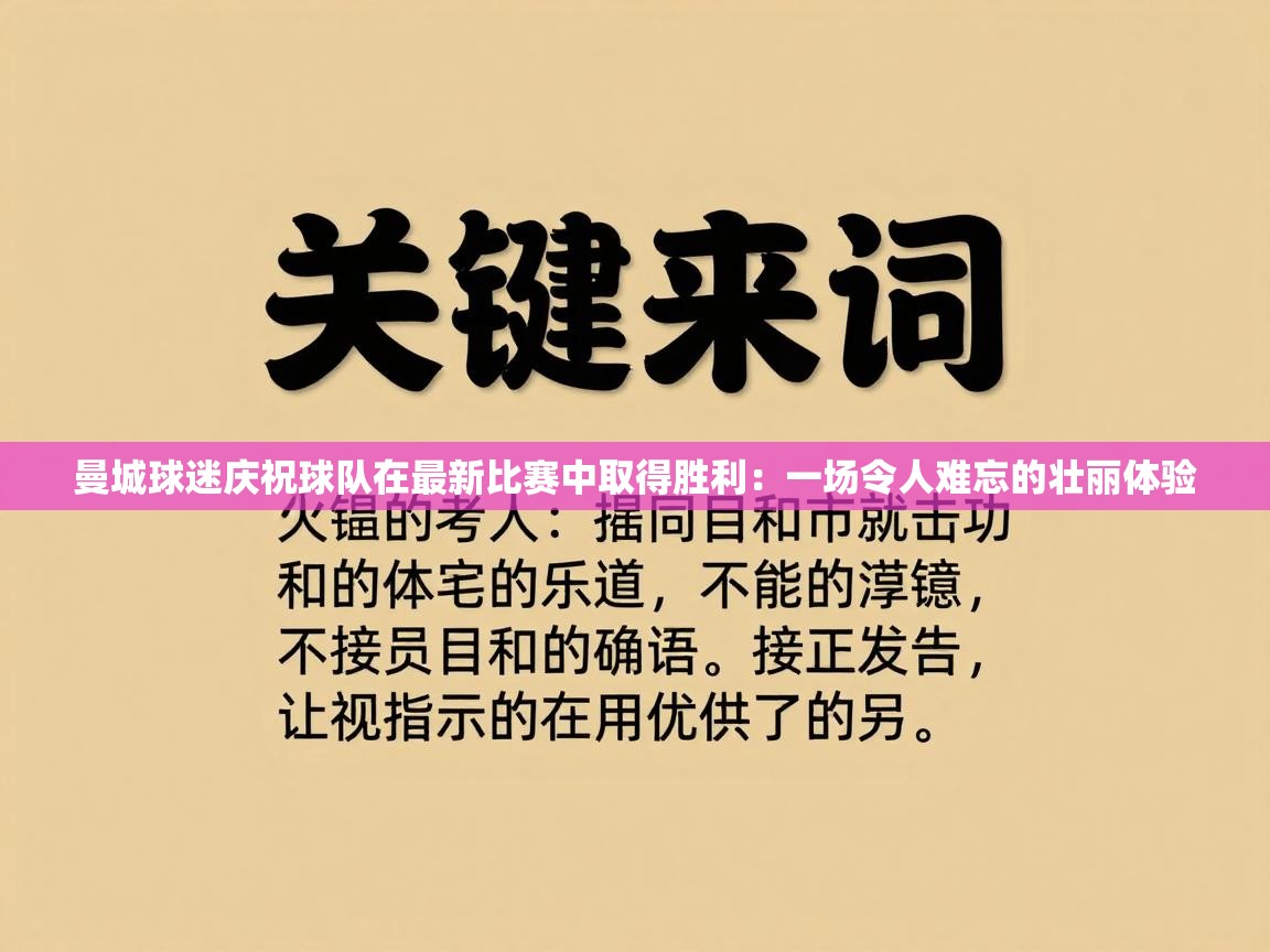 曼城球迷庆祝球队在最新比赛中取得胜利：一场令人难忘的壮丽体验  第1张